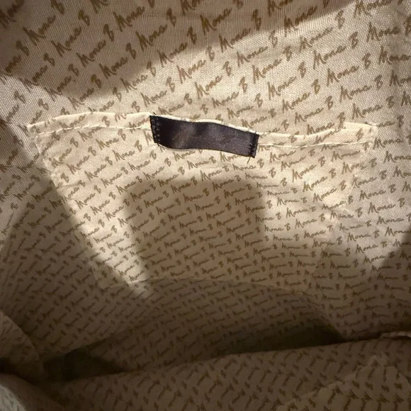 💜 Mona B Cream Canvas Lace Boho Tote Bag • Leather Straps • NWOT 👜 - Picture 4 of 5